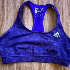 adidas Purple Techfit Climacool Compression Sports Bra